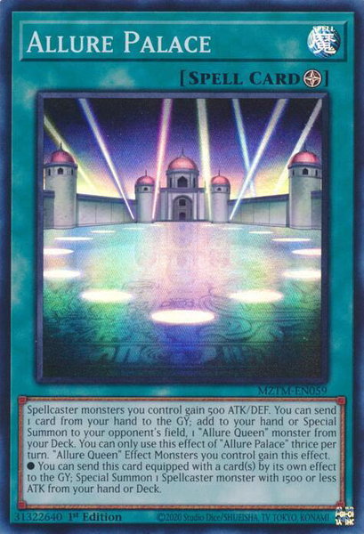 Allure Palace - Maze of the Master YuGiOh trading card