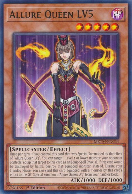 Allure Queen LV5 - Maze of the Master YuGiOh trading card