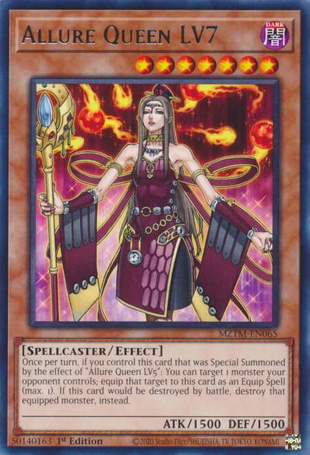 Allure Queen LV7 - Maze of the Master YuGiOh trading card