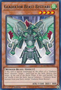 Gladiator Beast Bestiari - Maze of the Master (MZTM) #MZTM-EN066 - Rare YuGiOh Trading Card