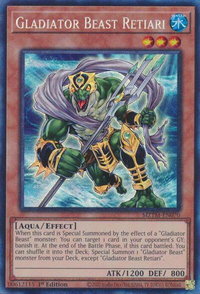 Gladiator Beast Retiari (CR) - Maze of the Master (MZTM) #MZTM-EN070 - Collector's Rare YuGiOh Trading Card