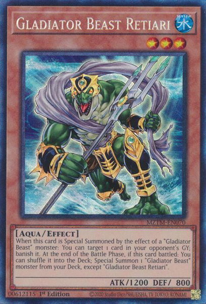 Gladiator Beast Retiari (CR) - Maze of the Master YuGiOh trading card
