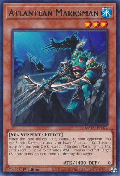 Atlantean Marksman - Maze of the Master YuGiOh trading card