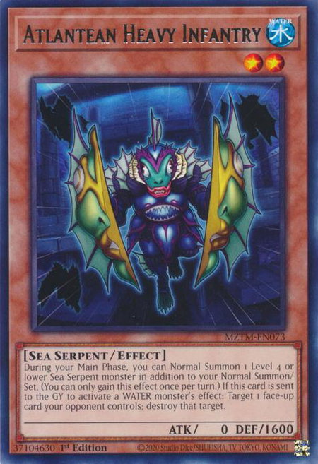 Atlantean Heavy Infantry - Maze of the Master YuGiOh trading card
