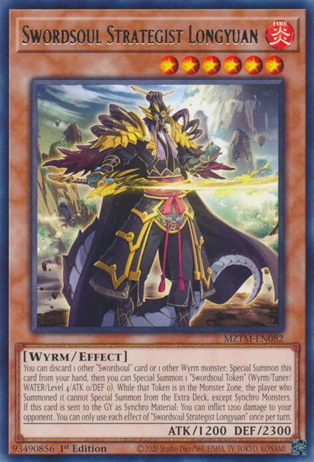 Swordsoul Strategist Longyuan - Maze of the Master YuGiOh trading card