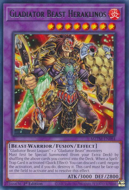 Gladiator Beast Heraklinos - Maze of the Master YuGiOh trading card