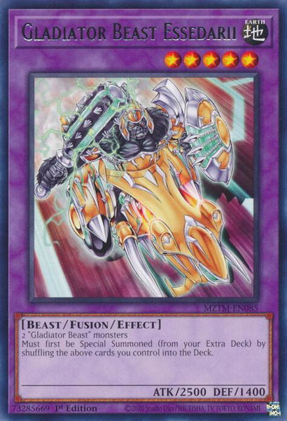 Gladiator Beast Essedarii - Maze of the Master YuGiOh trading card