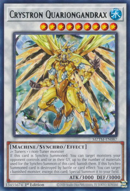 Crystron Quariongandrax - Maze of the Master YuGiOh trading card