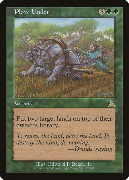 Plow Under - Urza's Destiny Magic: The Gathering trading card