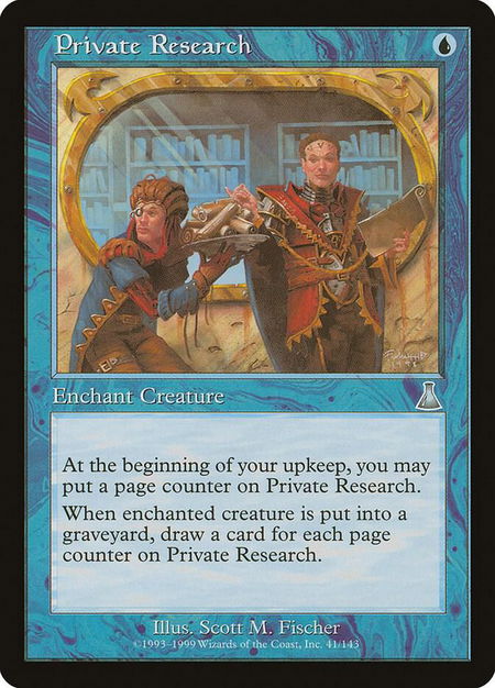 Private Research - Urza's Destiny Magic: The Gathering trading card