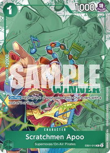 Scratchmen Apoo (Winner Pack 2025 Vol. 2) - One Piece Promotion Cards (OP-PR) #EB01-015 - Rare One Piece Trading Card