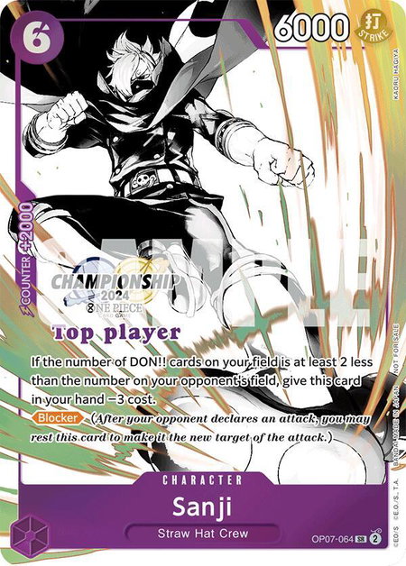 Sanji (Championship 2024 Top Player Pack Vol. 2) - One Piece Promotion Cards One Piece trading card