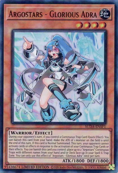 Argostars - Glorious Adra (SUDA-ENSP1) - Supreme Darkness YuGiOh trading card