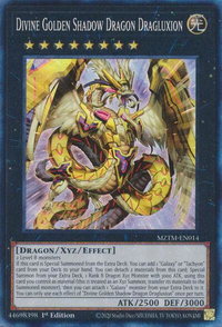 Divine Golden Shadow Dragon Dragluxion (CR) - Maze of the Master (MZTM) #MZTM-EN014 - Collector's Rare YuGiOh Trading Card