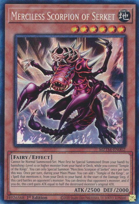 Merciless Scorpion of Serket (CR) - Maze of the Master YuGiOh trading card