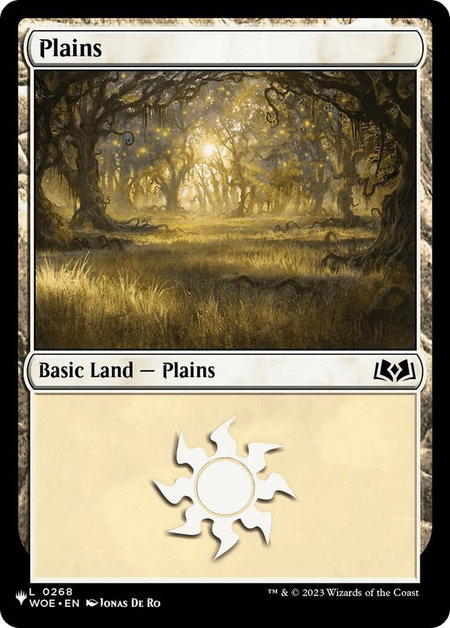 Plains (0268) (WOE) - The List Reprints Magic: The Gathering trading card
