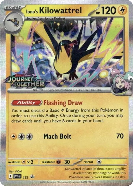Iono's Kilowattrel - 182 (Prerelease) - SV: Scarlet & Violet Promo Cards Pokémon trading card