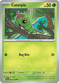 Caterpie - SV09: Journey Together (JTG) #001/159 - Common Pokémon Trading Card