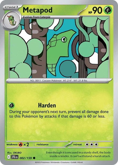 Metapod - SV09: Journey Together Pokémon trading card