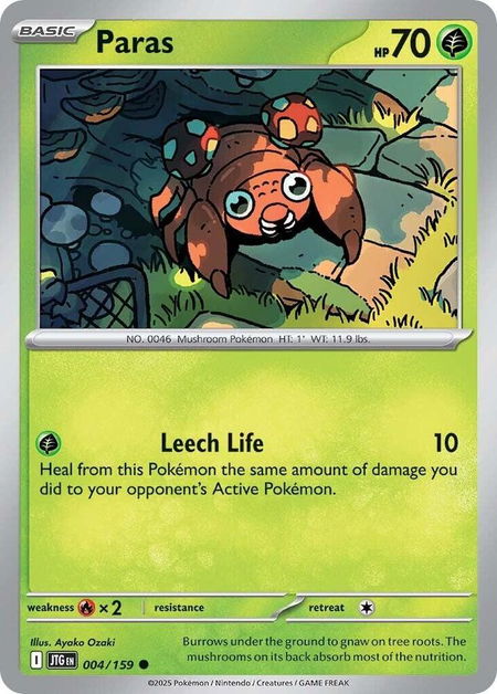 Paras - SV09: Journey Together Pokémon trading card