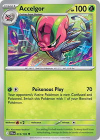 Accelgor - SV09: Journey Together (JTG) #013/159 - Uncommon Pokémon Trading Card