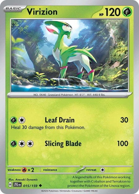 Virizion - SV09: Journey Together Pokémon trading card