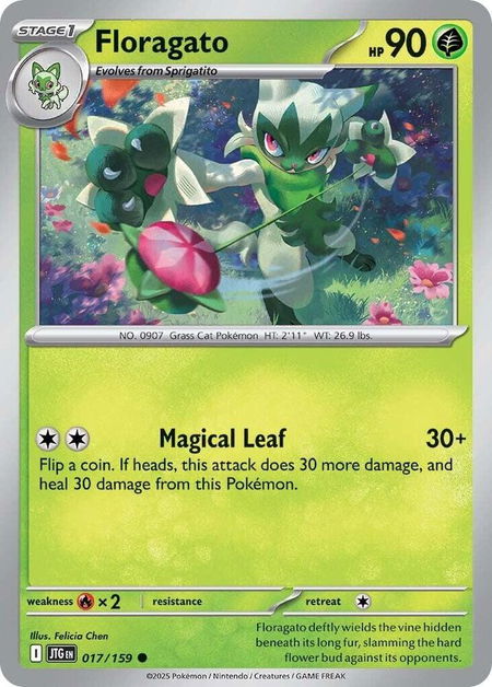 Floragato - SV09: Journey Together Pokémon trading card