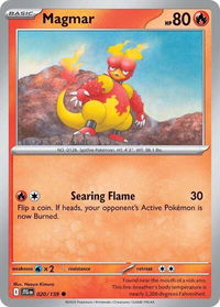 Magmar - SV09: Journey Together (JTG) #020/159 - Common Pokémon Trading Card