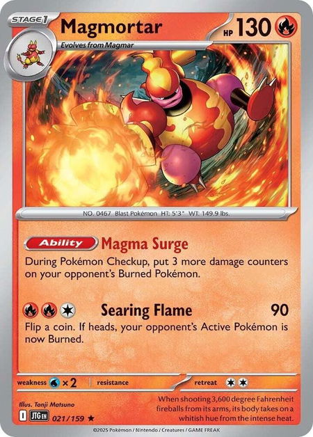 Magmortar - SV09: Journey Together Pokémon trading card