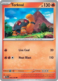 Torkoal - SV09: Journey Together (JTG) #025/159 - Common Pokémon Trading Card