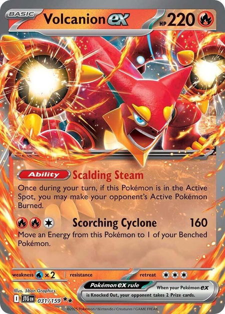 Volcanion ex - 031/159 - SV09: Journey Together Pokémon trading card