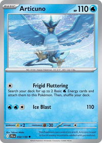 Articuno - 032/159 - SV09: Journey Together (JTG) #032/159 - Uncommon Pokémon Trading Card