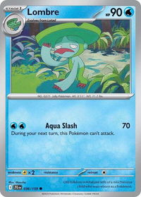 Lombre - SV09: Journey Together (JTG) #036/159 - Common Pokémon Trading Card