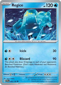 Regice - SV09: Journey Together (JTG) #042/159 - Uncommon Pokémon Trading Card