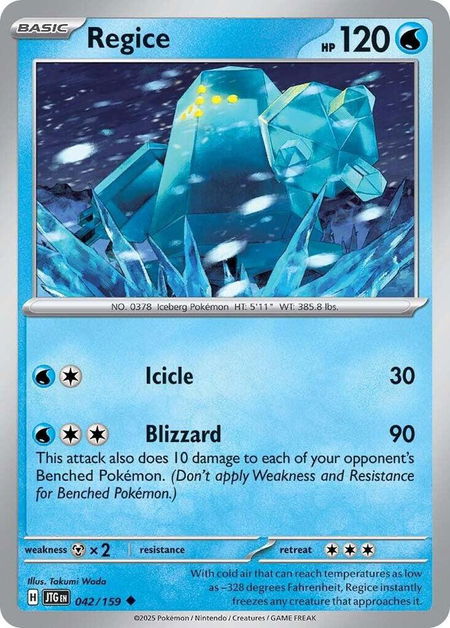 Regice - SV09: Journey Together Pokémon trading card