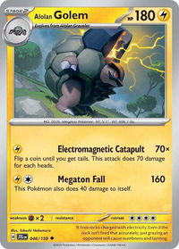 Alolan Golem - SV09: Journey Together (JTG) #046/159 - Uncommon Pokémon Trading Card