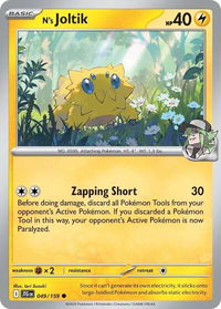 N's Joltik - SV09: Journey Together (JTG) #049/159 - Common Pokémon Trading Card