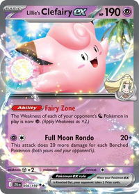 Lillie's Clefairy ex - 056/159 - SV09: Journey Together (JTG) #056/159 - Double Rare Pokémon Trading Card