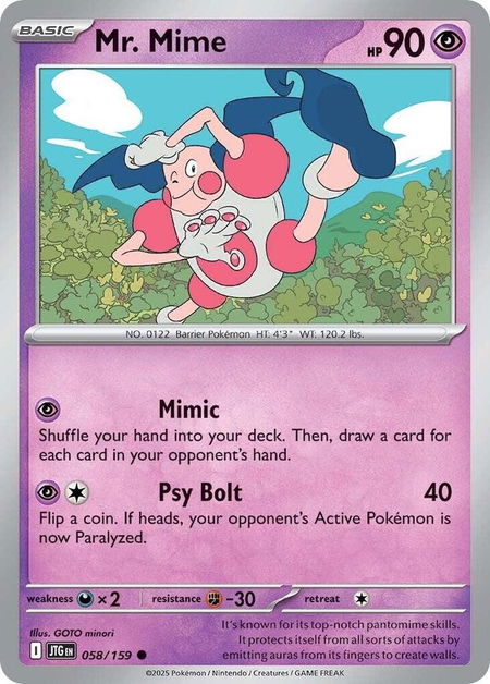 Mr. Mime - SV09: Journey Together Pokémon trading card