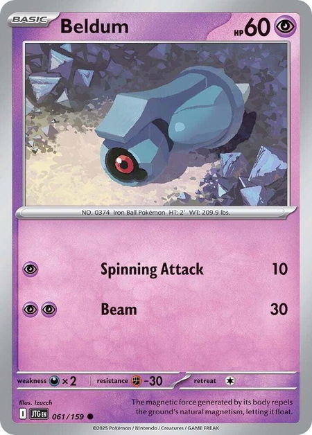 Beldum - SV09: Journey Together Pokémon trading card