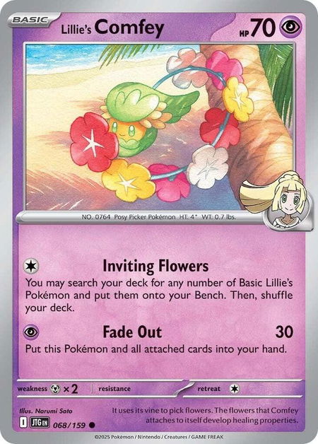Lillie's Comfey - SV09: Journey Together Pokémon trading card