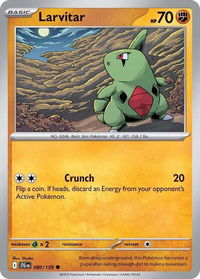 Larvitar - SV09: Journey Together (JTG) #080/159 - Common Pokémon Trading Card