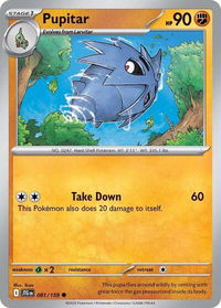 Pupitar - SV09: Journey Together (JTG) #081/159 - Common Pokémon Trading Card