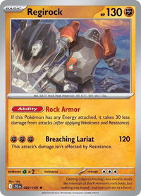 Regirock - SV09: Journey Together (JTG) #082/159 - Rare Pokémon Trading Card