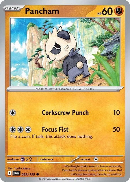 Pancham - SV09: Journey Together Pokémon trading card