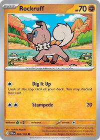 Rockruff - SV09: Journey Together (JTG) #084/159 - Common Pokémon Trading Card