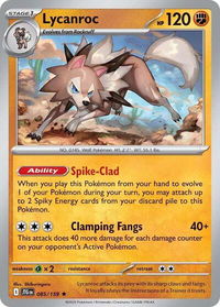Lycanroc - 085/159 - SV09: Journey Together (JTG) #085/159 - Rare Pokémon Trading Card