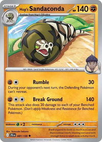 Hop's Sandaconda - SV09: Journey Together (JTG) #087/159 - Uncommon Pokémon Trading Card