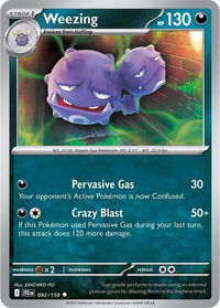 Weezing - SV09: Journey Together (JTG) #092/159 - Uncommon Pokémon Trading Card