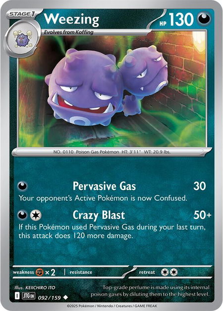 Weezing - SV09: Journey Together Pokémon trading card
